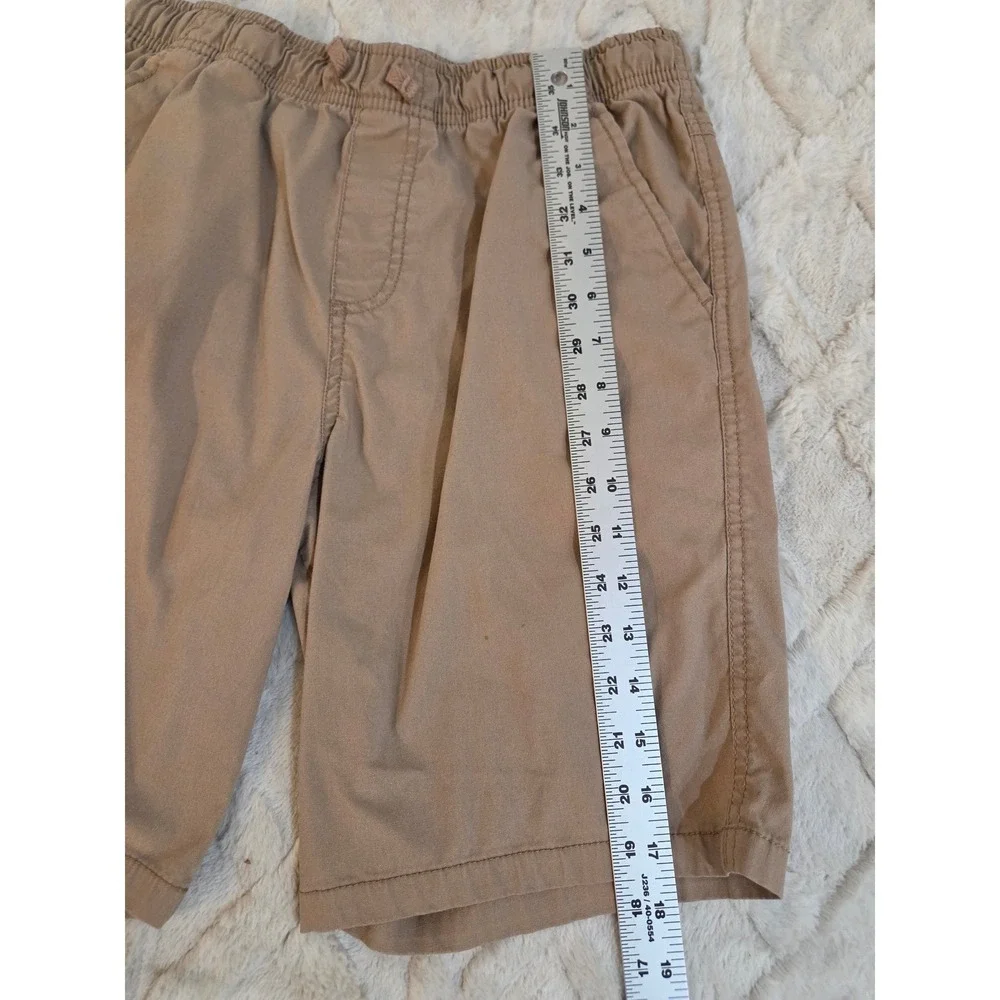 Wonder Nation Boys Tan Khaki Pull On Chino Shorts Size XL 14-16 Elastic Waist